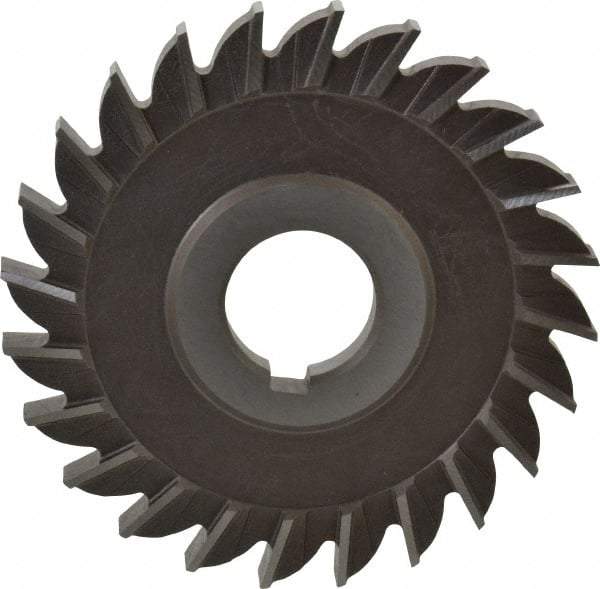 Keo - 4" Diam x 3/8" Width of Cut, 24 Teeth, High Speed Steel Side Milling Cutter - Straight Teeth, Uncoated - Benchmark Tooling