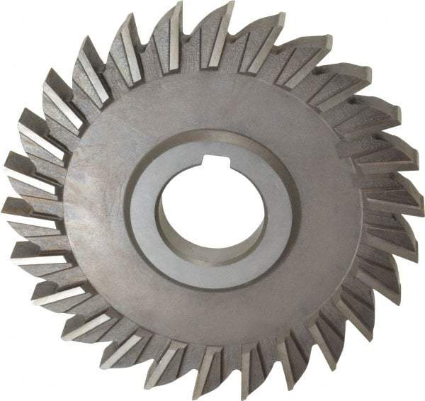 Keo - 5" Diam x 1/2" Width of Cut, 26 Teeth, High Speed Steel Side Milling Cutter - Straight Teeth, Uncoated - Benchmark Tooling