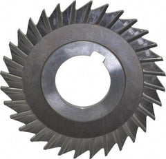 Keo - 3" Blade Diam x 1/8" Blade Thickness, 1" Hole, 32 Teeth, High Speed Steel Side Chip Saw - Straight Tooth, Arbor Connection, Right Hand Cut, Uncoated, with Keyway - Benchmark Tooling