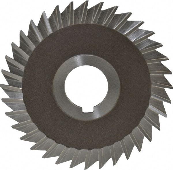 Keo - 4" Blade Diam x 3/32" Blade Thickness, 1" Hole, 36 Teeth, High Speed Steel Side Chip Saw - Straight Tooth, Arbor Connection, Right Hand Cut, Uncoated, with Keyway - Benchmark Tooling