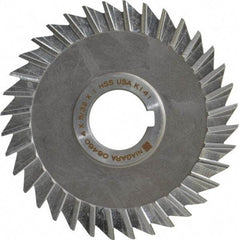 Keo - 4" Blade Diam x 5/32" Blade Thickness, 1" Hole, 36 Teeth, High Speed Steel Side Chip Saw - Straight Tooth, Arbor Connection, Right Hand Cut, Uncoated, with Keyway - Benchmark Tooling