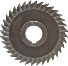 Keo - 4" Blade Diam x 3/16" Blade Thickness, 1" Hole, 36 Teeth, High Speed Steel Side Chip Saw - Straight Tooth, Arbor Connection, Right Hand Cut, Uncoated, with Keyway - Benchmark Tooling