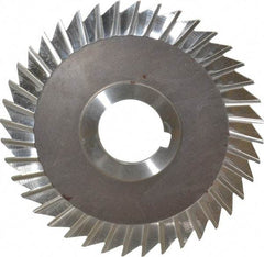 Keo - 5" Blade Diam x 1/8" Blade Thickness, 1-1/4" Hole, 40 Teeth, High Speed Steel Side Chip Saw - Straight Tooth, Arbor Connection, Right Hand Cut, Uncoated, with Keyway - Benchmark Tooling