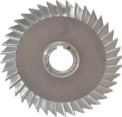 Keo - 5" Blade Diam x 5/32" Blade Thickness, 1" Hole, 40 Teeth, High Speed Steel Side Chip Saw - Straight Tooth, Arbor Connection, Right Hand Cut, Uncoated, with Keyway - Benchmark Tooling