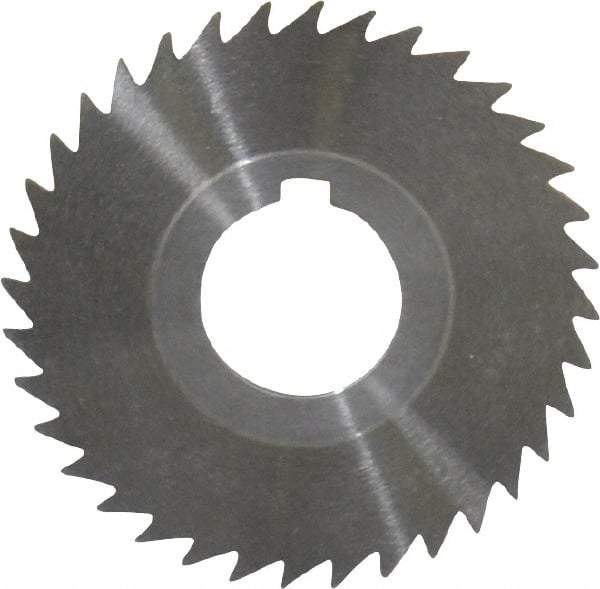 Keo - 3" Diam x 3/64" Blade Thickness x 1" Arbor Hole Diam, 36 Tooth Slitting and Slotting Saw - Arbor Connection, Right Hand, Uncoated, High Speed Steel, 10° Rake, Concave Ground - Benchmark Tooling