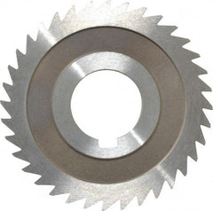 Keo - 3" Diam x 3/32" Blade Thickness x 1" Arbor Hole Diam, 36 Tooth Slitting and Slotting Saw - Arbor Connection, Right Hand, Uncoated, High Speed Steel, 10° Rake, Concave Ground - Benchmark Tooling