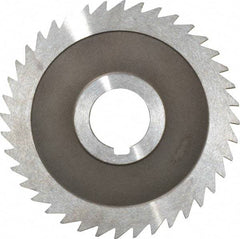 Keo - 4" Diam x 1/8" Blade Thickness x 1" Arbor Hole Diam, 40 Tooth Slitting and Slotting Saw - Arbor Connection, Right Hand, Uncoated, High Speed Steel, Concave Ground, Contains Keyway - Benchmark Tooling