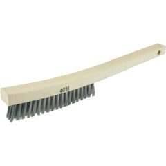 Plater's Brush, Steel Fill, 3 × 19 Rows, Curved Handle - Benchmark Tooling