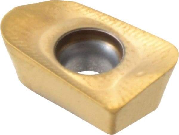 Seco - XOMX120424 ME08 Grade F40M Carbide Milling Insert - TiAlN/TiN Finish, 0.157" Thick, 3/32" Corner Radius - Benchmark Tooling