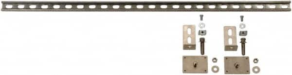 Justrite - 48 Inch Wide x 4 Inch High, Metal Seismic Drum Cabinet Bracket Kit - 4 Inch Deep, Compatible with All Cabinets - Benchmark Tooling