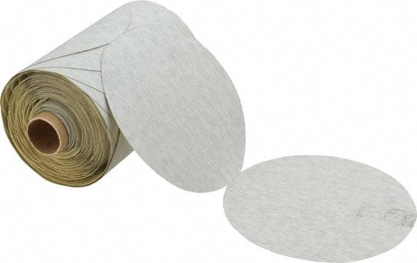 3M - 5" Diam, 220 Grit Silicon Carbide Adhesive PSA Disc - Very Fine Grade, Gray, A Weighted Backing, Flexible, Use with Random Orbital Sanders - Benchmark Tooling