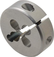 OSG - M4x0.70 Thread, High Speed Steel Round Die - 1/4" Thick, Right Hand Thread, Series 135, Adjustable - Exact Industrial Supply