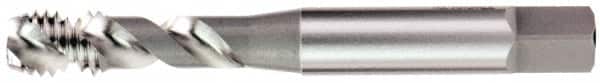 OSG - 7/16-14 UNC 3 Flute 3B Modified Bottoming Spiral Flute Tap - Vanadium High Speed Steel, Nitride Finish, 3-5/32" OAL, Right Hand Flute, Right Hand Thread, H3, Series 13019 - Benchmark Tooling