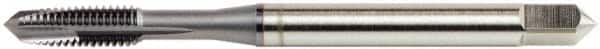 OSG - M4x0.70 Metric Coarse, 3 Flute, Nitride Finish, Vanadium High Speed Steel Spiral Point Tap - Plug Chamfer, Right Hand Thread, 2-31/64" OAL, 3/4" Thread Length, 0.168" Shank Diam, 6H Class of Fit, Series 11116 - Exact Industrial Supply