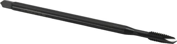 OSG - #10-24 UNC 2 Flute H3 Oxide Finish High Speed Steel Spiral Point Extension Tap - Plug Chamfer, 4" OAL, 7/8" Thread Length, 2B Class of Fit, Series 917 - Exact Industrial Supply