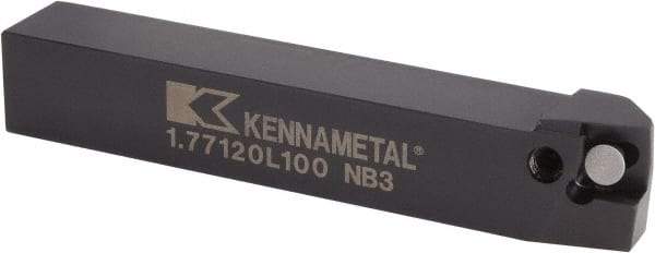 Kennametal - 1.771...75DEG, Left Hand Cut, 15° Lead Angle, 20mm Shank Height x 20mm Shank Width, Positive Rake Indexable Turning Toolholder - 125mm OAL, C8FIX12..L.. Insert Compatibility, Series Fix-Perfect - Benchmark Tooling