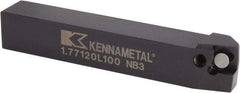 Kennametal - 1.771...75DEG, Left Hand Cut, 15° Lead Angle, 20mm Shank Height x 20mm Shank Width, Positive Rake Indexable Turning Toolholder - 125mm OAL, C8FIX12..L.. Insert Compatibility, Series Fix-Perfect - Benchmark Tooling