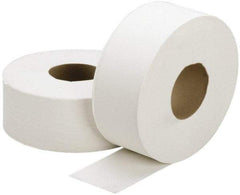 Ability One - 2,000' Roll Length x 3.7" Sheet Width, Jumbo Roll Toilet Tissue - Single Ply, White, Recycled Fiber - Benchmark Tooling