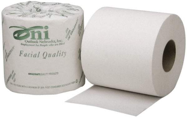 Ability One - 1,200' Roll Length x 4" Sheet Width, Standard Roll Toilet Tissue - Single Ply, White - Benchmark Tooling