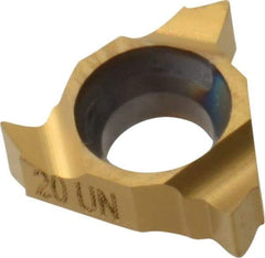 Carmex - 06IL Internal Left Hand 20 UN Laydown Threading Insert - Grade BXC, TiN Coated Carbide - Benchmark Tooling