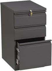 Hon - 15" Wide x 28" High x 19-7/8" Deep, 3 Drawer Pedestal - Steel, Charcoal - Benchmark Tooling