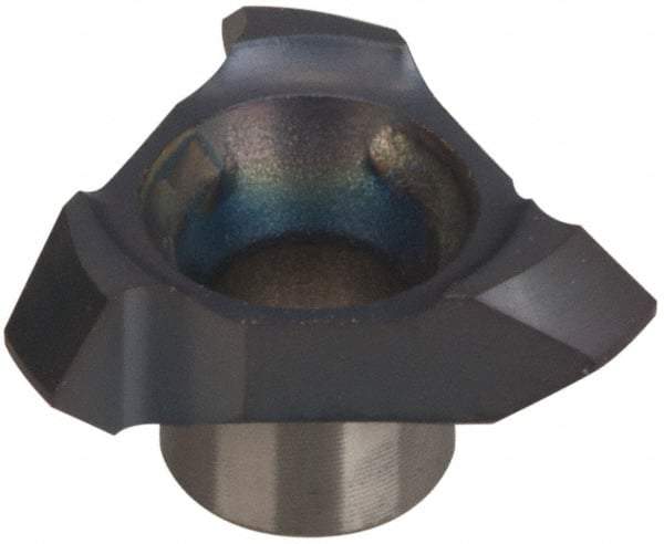 Carmex - C18 C90 Grade MT7, 0.7" Cutting Width Carbide Chamfering & Grooving Insert - 0.043" Max Depth of Cut, Right Hand, 0.004" Corner Radius, TiAlN Finish - Benchmark Tooling