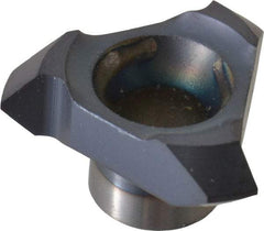 Carmex - C12 C90 Grade MT7, 0.47" Cutting Width Carbide Chamfering & Grooving Insert - 0.012" Max Depth of Cut, Right Hand, 0.004" Corner Radius, TiAlN Finish - Benchmark Tooling