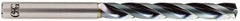 OSG - 14.4mm 140° Solid Carbide Jobber Drill - WD1 Finish, Right Hand Cut, Spiral Flute, Straight Shank, 185mm OAL, Standard Point - Benchmark Tooling