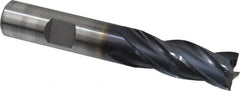 OSG - 1/2", 1-1/4" LOC, 1/2" Shank Diam, 3-1/4" OAL, 4 Flute, Cobalt Square End Mill - Single End, TiAlN Finish, Spiral Flute, 30° Helix, Centercutting, Right Hand Cut, Right Hand Flute, Series 541 - Benchmark Tooling