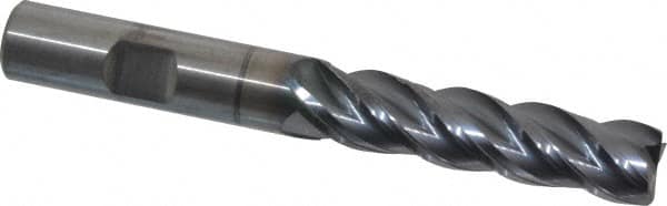 Kennametal - 1/2", 4 Flute, Solid Carbide, 0.03" Corner Radius End Mill - 4" OAL, 2" LOC - Benchmark Tooling