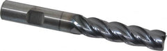Kennametal - 1/2", 4 Flute, Solid Carbide, 0.03" Corner Radius End Mill - 4" OAL, 2" LOC - Benchmark Tooling