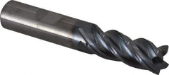 Kennametal - 1/2", 4 Flute, Solid Carbide, 0.015" Corner Radius End Mill - 3" OAL, 1-1/4" LOC - Benchmark Tooling