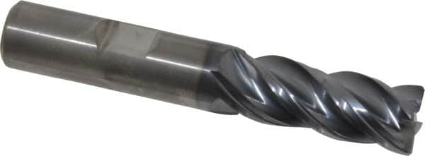 Kennametal - 1/2", 4 Flute, Solid Carbide, Corner Chamfer End Mill - 3" OAL, 1-1/4" LOC - Benchmark Tooling