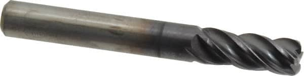 Kennametal - 5/16", 4 Flute, Solid Carbide, 0.06" Corner Radius End Mill - 2-1/2" OAL, 3/4" LOC - Benchmark Tooling