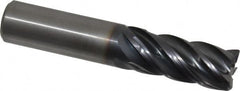 Kennametal - 3/4", 5 Flute, Solid Carbide, 0.03" Corner Radius End Mill - 4" OAL, 1-1/2" LOC - Benchmark Tooling