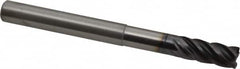 Kennametal - 3/8", 5 Flute, Solid Carbide, 0.015" Corner Radius End Mill - 4" OAL, 7/8" LOC, 1-7/8" Extended Reach - Benchmark Tooling