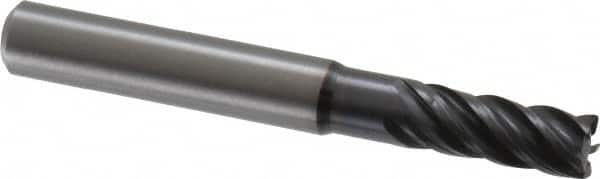 Kennametal - 7mm, 5 Flute, Solid Carbide, 0.4mm Corner Radius End Mill - 63mm OAL, 16mm LOC - Benchmark Tooling