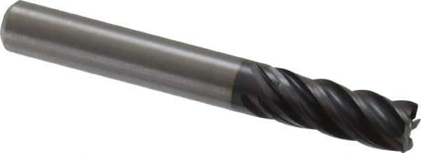 Kennametal - 8mm, 5 Flute, Solid Carbide, 0.5mm Corner Radius End Mill - 63mm OAL, 19mm LOC - Benchmark Tooling