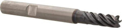 Kennametal - 5mm, 5 Flute, Solid Carbide, 0.25mm Corner Radius End Mill - 57mm OAL, 13mm LOC - Benchmark Tooling