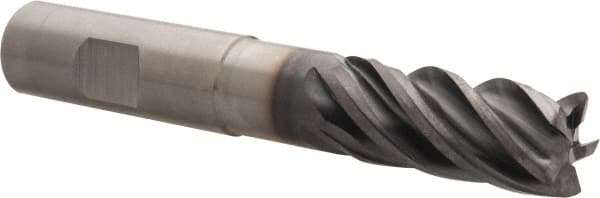 Kennametal - 5/8", 5 Flute, Solid Carbide, 0.03" Corner Radius End Mill - 4" OAL, 1-1/4" LOC, 2-1/4" Extended Reach - Benchmark Tooling