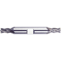 5/32″ × 3/8″ × 15/64″ × 2 3/4″ 4 Flute Double End HSS Finishing Center Cutting End Mill-Uncoated - Exact Industrial Supply