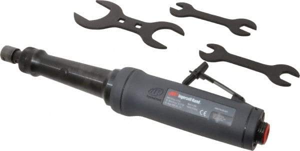 Ingersoll-Rand - 1/4" Collet, Straight Handle, Angle Air Die Grinder - 18,000 RPM, Rear Exhaust, 55 CFM, 1.35 hp, 3/8 NPT - Benchmark Tooling