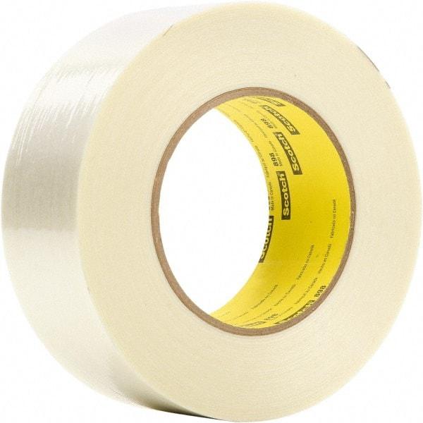 3M - 18mm x 330m Clear Rubber Adhesive Packaging Tape - Polypropylene Film Backing, 6.6 mil Thick - Benchmark Tooling