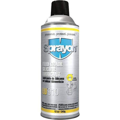 Sprayon - 12 oz Aerosol Silicone Lubricant - Clear, -58°F to 575°F, Food Grade - Benchmark Tooling