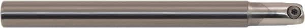 Millstar - 1/2" Cut Diam, 6" Max Depth of Cut, 12mm Shank Diam, 6" OAL, Indexable Ball Nose End Mill - Straight Shank, CBCY Toolholder, BD-N, BD-R, BDS, FB-R, TO, TOBD-NF, HF Insert - Benchmark Tooling