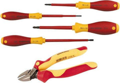 Wiha - 5 Piece Phillips Screwdriver, Slotted & Cutters Hand Tool Set - Comes in Vinyl Pouch - Benchmark Tooling