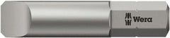 Wera - 4mm x 32mm Blade, 1/4" Drive Slotted Screwdriver Bit - 1-1/4" OAL - Benchmark Tooling