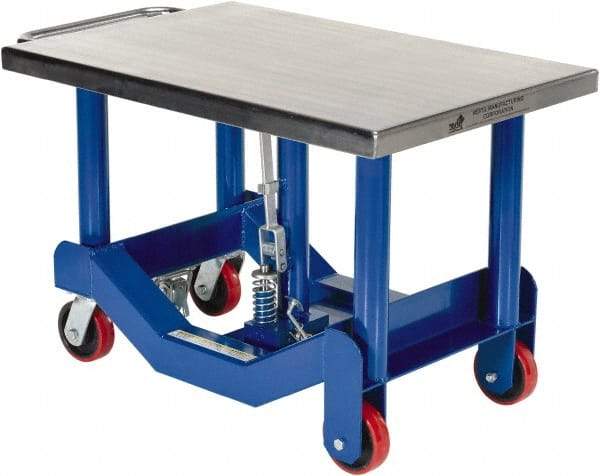 Vestil - 4,000 Lb Capacity Manual Post Lift Table - 25" to 37" Lift Height, 36" Platform Length x 24" Platform Width - Benchmark Tooling