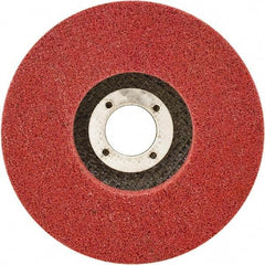 Brite Star - 4-1/2" Diam, 1-1/2" Face Width, 7/8" Center Hole, Medium Grade, Aluminum Oxide Deburring Wheel - Unitized, Hard Grade, 11,000 RPM - Benchmark Tooling
