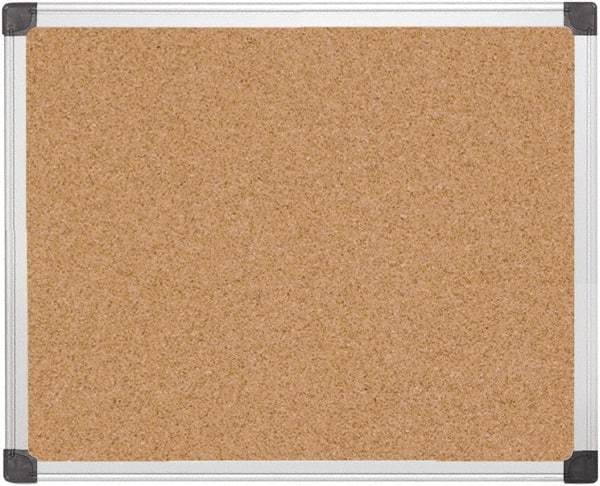 MasterVision - 24" Wide x 36" High Open Cork Bulletin Board - Natural (Color) - Benchmark Tooling